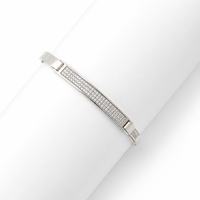 Bracelet jonc fin en argent sterling 925 avec zircone cubique, finition polie, minimaliste, pour homme, unisexe, pour mariage, fête, usage quotidien