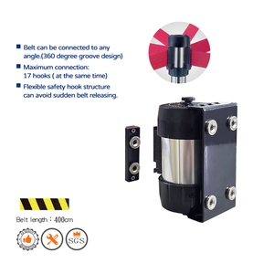 Con dispositivo magnético anodizado Cinturón de precaución retráctil (longitud de la cinta 400cm) Aleación de aluminio 4M Amarillo/Negro Plata Taiwán 1kg - Product Image 3