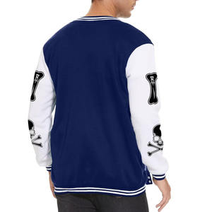 เสื้อแจ็คเก็ตวาร์ซิตี้ผู้ชายแบบกำหนดเอง เสื้อแจ็คเก็ตเบสบอลทรงบอมเบอร์ เสื้อแจ็คเก็ตเลตเตอร์แมนปักลาย สตรีทแวร์ กระดุมแป๊ก เสื้อผ้ากีฬาแบรนด์ส่วนตัว - Product Image 4
