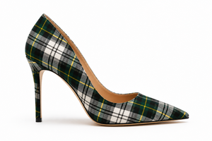 Custom Women Tartan Stiletto Heels | Scottish Plaid <b>Pointed</b> Toe High Heel Pumps | OEM ODM Fashion Dress Trend Shoes Manufacturer - Product Image 2