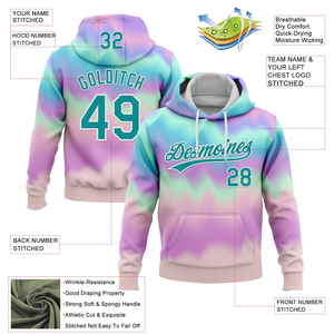 Vêtements de sport personnalisés avec impression par sublimation, sweats à capuche pour hommes, manches longues, respirants, séchage rapide, sweats à capuche pour adultes - Product Image 2