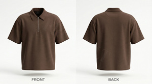 Polo en tissu de haute qualité 100% pour l'été, design de logo personnalisé, fermeture éclair sur le devant, pour un usage décontracté, polos pour hommes - Product Image 3