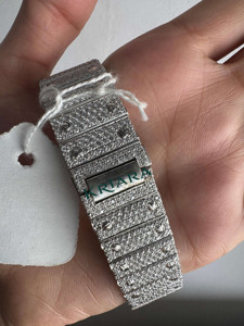 Reloj de Lujo para Mujer con Movimiento de Cuarzo, Cristal de Diamante Analógico de Acero Inoxidable de Alta Calidad con Moissanita - Product Image 5