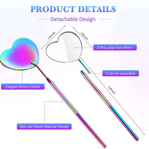 Wholesale Price Diamond-Cut Edge Lash Extension Cosmetic <b>Mirror</b> Wall Mounted Round Gold-Plated Stainless Steel Frame - Product Image 4