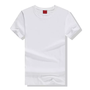 เสื้อยืดคอกลมแขนสั้นผ้าฝ้ายแท้ 100% ไซส์ S ถึง 5XL สำหรับผู้ชาย สีขาวล้วน  รับออกแบบลายตามสั่ง พร้อมสกรีนโลโก้ตามต้องการ - Product Image 3