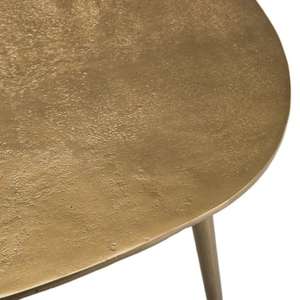 Mesa de Centro Redonda Moderna con Acabado Martillado, 42 cm de Diámetro, Muebles Contemporáneos para Sala de Estar - Product Image 3
