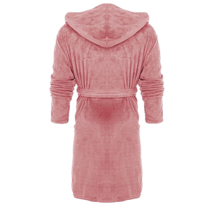 Peignoir en tissu éponge confortable, 100% coton à fibres longues, respirant, peignoirs classiques pour femmes et hommes adultes - Product Image 2
