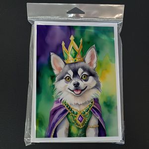 อลาสกัน Klee Kai King of Mardi Gras แปลกๆการ์ดอวยพร A7แพ็ค8การ์ดเปล่าพร้อมซองขนาด5x7 - Product Image 3