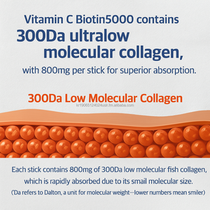 OEM Corée Boisson en Poudre de Collagène Marin Hydrolysé 30 Sachets avec Biotine et Vitamine C - Product Image 3