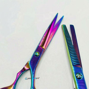 Tijeras Profesionales para Cortar Cabello, de Acero Sostenible, Tijeras de Belleza de Acero Inoxidable, Tijeras de Plasma Arcoíris para Peluquería - Product Image 3
