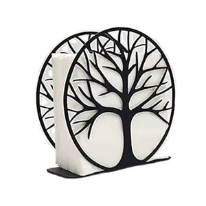 Black Color Elegant and Durable Metal Tissue Holder Stylish Tabletop Accessory for Home Hotel Restaurant Use Handmade - Product Image 1