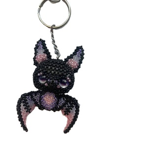 Handmade Glass Beaded <b>Key</b> <b>Chain</b> Eco Friendly Christmas Tree Decor Party Decoration Custom Color Handmade Glass Beaded Keychain - Product Image 1