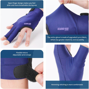 Meilleur fournisseur de gants de snooker, sangle réglable, qualité respirante, design personnalisé, polyester, gants de snooker pas chers - Product Image 4