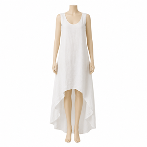 Women's Linen High Low Midi <b>Dress</b> Sleeveless <b>Loose</b> Fit Boho Casual Beach Resort Vacation Minimalist Summer A Line Elegant <b>Dress</b> - Product Image 1