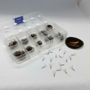 Extensiones de Pestañas de Volumen Premade 10D 20D de Pelo Sintético Marrón, Curva D 0.07, Mix 7-25mm, Envío Rápido RTS - Product Image 4