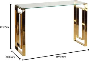 Table console en verre réglable moderne avec lustre brillant pour entrée, appartement, hôtel - Product Image 4