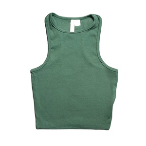 Débardeur décontracté grande taille pour femmes noir coupe ajustée tissu tricoté de qualité supérieure conception personnalisée haut à la mode - Product Image 4