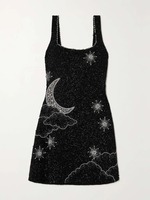 Robe Courte Sexy de Haute Qualité pour Femme, Vêtement avec Appliques, Paillettes et Perles, Mini Robe de Soirée pour Club et Cocktail