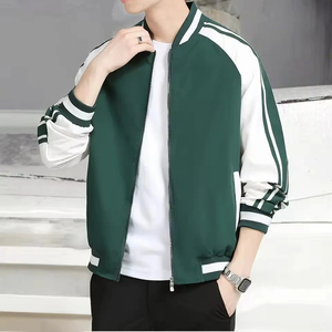 เสื้อแจ็คเก็ตบอมเบอร์บุขนแกะผู้ชาย คอตั้ง ซิปหน้า สีตัดต่อ สไตล์เบสบอล สำหรับฤดูหนาว - Product Image 6