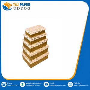 Caja de regalo de papel de alta calidad, embalaje de regalo de lujo con impresión Floral de Color dorado para dulces y dulces, fabricación india - Product Image 6