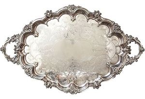 2025 Qian Hu Luxury Vintage Polished Cast Iron Metal <b>Serving</b> Tray <b>Set</b> with Gold Plating Elegant Fruit Trays <b>Dishes</b> for Food Use - Product Image 4