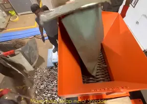 Déchiqueteuse de tôles de toiture haute productivité 1000-2000 kg/h, déchiqueteuse de métaux à double arbre - Product Image 6