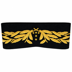 Premium Customized Vintage Gold Nonwoven Felt Embroidered Cap <b>Band</b> / Uniform Embroidery - Product Image 3