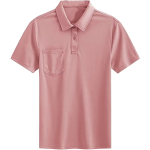 Polo de golf personnalisé en polyester et coton, respirant, à manches courtes, coupe classique avec poche avant, design personnalisé - Product Image 1