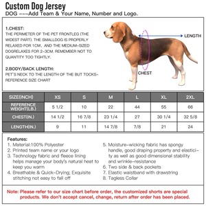 Camiseta de Béisbol Personalizada para Perros al por Mayor, Jersey Deportivo Ligero para Cachorros, Transpirable, Antibacteriano, sin Mangas, con Impresión por Sublimación - Product Image 6