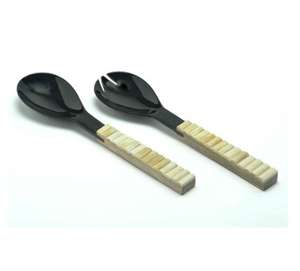 Vaisselle haut de gamme avec manche en corne, fourchettes en corne antique avec finition métallique dorée, ensemble de repas unique, accessoires de table traditionnels en corne - Product Image 5