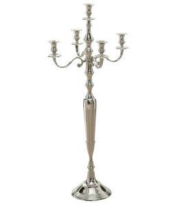Candélabre plaqué or rose, fait main, style vintage, décoration d'intérieur, 5 bras, support de bougies pour mariages, centre de table, disponible à bas prix - Product Image 2