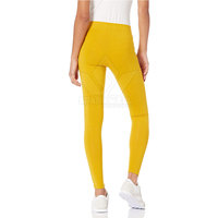 Leggings de Yoga de Cintura Alta para Mujer, Sin Costuras, Color Amarillo Sólido, Largos, Elásticos en Cuatro Direcciones, Pantalones Deportivos para Gimnasio