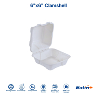 Nouvel emballage alimentaire en bagasse de canne à sucre sans BPA, format 6x6, 32 oz, à compartiment unique, biodégradable, pour salades, en vrac