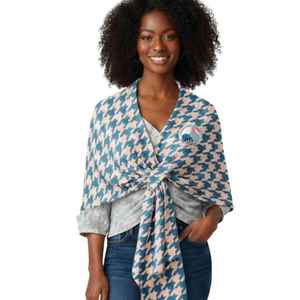 Écharpe châle pied-de-poule Jack and Jill, élégante, légère, à motifs, pour femme, accessoire de mode pour tenues de soirée formelles - Product Image 5