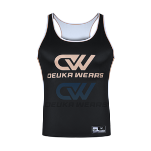 Uniformes de Lacrosse Personalizados OEM, Reversibles, Sublimados, Ligeros, Talla Grande para Mujer, Estilo Racerback, de Secado Rápido, en Poliéster - Product Image 1