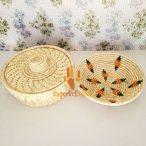 Panier et assiette en herbe de Moonj naturelle COMBO – Écologique, durable, mini format, usage polyvalent - Product Image 2