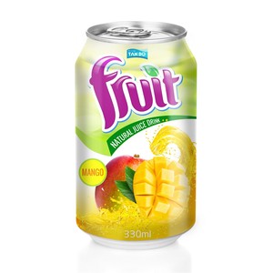 Proveedor de Bebidas de Fruta Pura en Lata de 330 ml, Marca Privada OEM, Sabores Naranja, Mango, Fresa y Manzana - Product Image 2