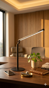 Modern Metal LED <b>Table</b> Lamp 3000K Warm White Touch Control Adjustable Flexible Cylindrical Shade Reading Room Minimalist Design - Product Image 6
