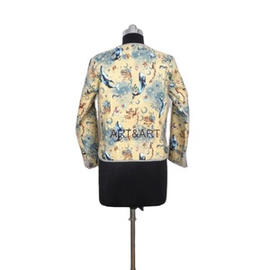 แจ็กเก็ตผ้าฝ้ายโบฮีเมียนสำหรับผู้หญิงแจ็คเก็ตวินเทจแจ็คเก็ตผู้หญิงทำมือบล็อกพิมพ์ลายผ้านวม - Product Image 3