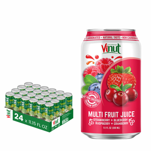 Para VINUT Sin azúcar 330ml Multi Fruit Juice Drink OEM/ODM Etiqueta privada Precio de fábrica Muestra gratis Fabricante de Vietnam - Product Image 1