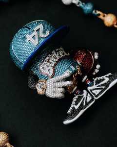 Custom Logo Charm Pendant with 3D Design <b>Torch</b> Iced Out Hip Hop Silver Fine Jewelry Custom Moissanite Chain Indian Made Unisex - Product Image 4