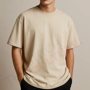 T-shirt en coton surdimensionné 280 GSM, haute densité, streetwear, fabricant OEM ODM - Product Image 2