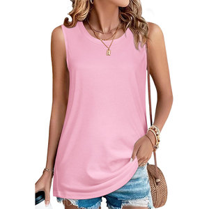 Nouveau débardeur tendance pour femmes, col rond, sans manches, vêtements d'été pour femmes, débardeur avec étiquette privée personnalisable - Product Image 4