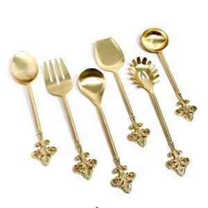 Juego de utensilios de acero inoxidable para cocina, juego de utensilios de oro de lujo, irrompible, pulido, diseño bonito - Product Image 5