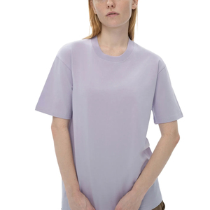 เสื้อยืดคอกลมผู้หญิงแบบถักเนื้อหนัก คุณภาพสูง ผลิตจากผ้าฝ้าย 100% รุ่นใหม่ล่าสุด มีไซส์พลัสไซส์ให้เลือก - Product Image 3