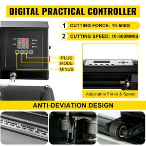 Macchina Termopressa 5-in-1 15"x15" con Plotter Taglierina Vinile e Stampante Adesivi con Porta USB per Progetti Fai-da-te - Product Image 5