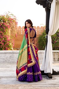 Lehenga Choli Dupatta indien en soie brodée, prêt-à-porter, best-seller, tenue de fête et de mariage avec robe en soie - Product Image 4