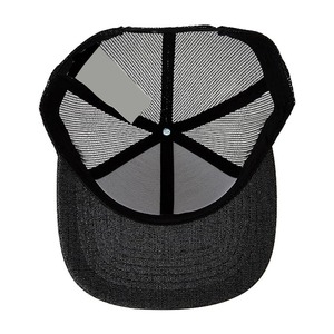 Black Mesh Trucker Hat 6-Panel Design Adjustable Fit Unisex Casual Spring Summer Wear Breathable Fabric 100% Acrylic Embroidery - Product Image 6