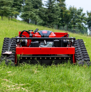 Best Deal 100% New DIY Industrial Grasss Cutting Machine Garden Remote Control Gasoline Fully Automatic <b>Mini</b> Crawler <b>Lawn</b> <b>Mower</b> - Product Image 2