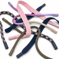 Cordon plat en nylon dégradé écologique avec embout ABS rond, directement de l'usine, pour sweats à capuche, sweat-shirts et casquettes